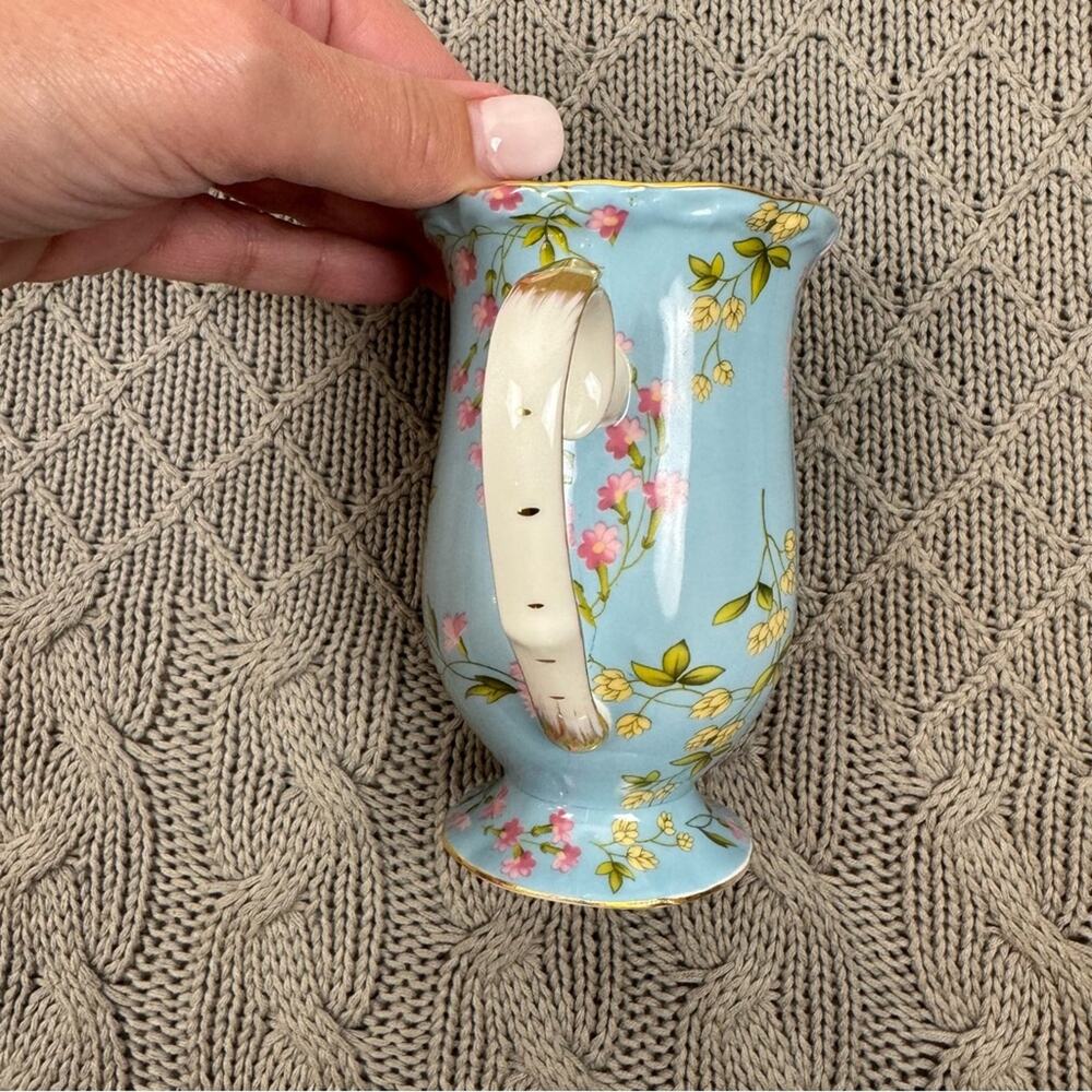 Peppertree Tabletops China Floral Blue Tea Cup Mug Fine Porcelain Coastline - Picture 2 of 11